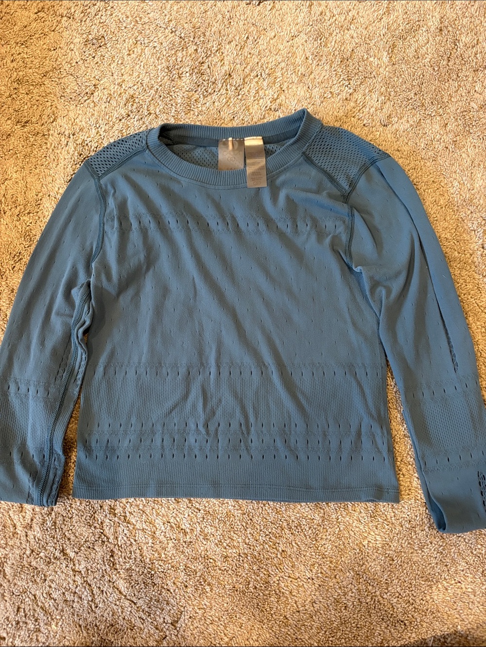 CALIA by Carrie Underwood Blue Long-Sleeve Crop Top